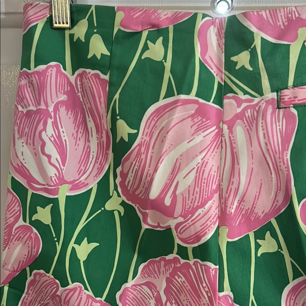Lilly Pulitzer Green and Pink Women's Pants - Picture 5 of 6